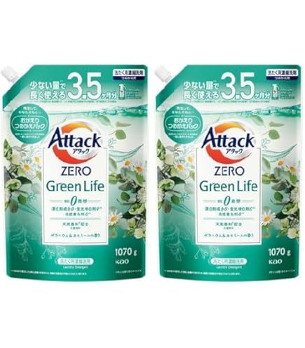 Amazon | 花王 アタックZERO Green Life グリーンライフ 液体 洗濯洗剤