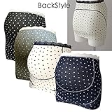 8905 妊婦帯 補助帯つき ストレッチデニム マタニティ 腹帯 【DENIM DOT】 【冷房対策/冷え/戌の日】 <br/> 【ローズマダム rosemadame マタニティー】 M-L ブラック