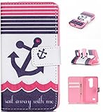 UNEXTATI LG Leon / Tribute 2 ケース 高級 PUレザー 手帳型ケース 液晶保護 カバー カード収納 LG Leon / Tribute2 用 Case Cover (ピンク