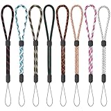 [Cluoling] ハンドストラップ 8本セット 携帯ストラップ ストラップ ショート リストストラップ 落下防止 紛失防止 USBメモリ