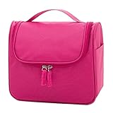 コスメバッグ 化粧品 収納 多機能 バック 旅行用品収納バッグ 洗面用具ポーチ 化粧ポーチ 収納ケース バスルームポーチ コスメポーチ 化粧品入れ 旅行 出張 携帯に便利 かわいい (ローズ)