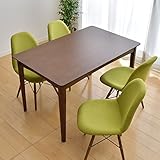 タンスのゲン 【ダイニングテーブル 120×75cm + イームズチェア 4脚 セット 】 天然木 カントリー 北欧 グリーン 11719209 GN