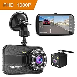 【2018年最新改良版】ドライブレコーダー デュアルドライブレコーダー 前後カメラ 1080P緊急録画 フルHD 1800万画素 170度広角 小型ドラレコ SONYセンサー/レンズ 8LED赤外線搭載IPS G-sensor 防犯カメラ WDR 駐車監視 常時録画 4インチ液晶モニター 日本語説明書付属