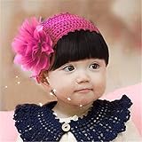 新生児 赤ちゃん 髪飾り 帽子 かつら ウィッグ 付き ベビー＆キッズ ベビー ヘアバンド 伸縮性がある (7)