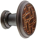 Laurey 12091 Cabinet Hardware 1-1/8-Inch Round Knob, Oil Rubbed Bronze and Brown [並行輸入品]