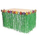 Luauグリーン人工草9-footフラテーブルスカート誕生日パーティー装飾 QTY: Skirts 9 pk ERTYS172624384646-5
