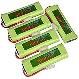 Simplyシルバー – 充電式バッテリ – 5個7.2 V 3800 mAh NI - MH充電式バッテリーパックRC w /タミヤプラグUSA