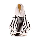 [LaLUCA GOODS] 犬 服 ドッグウェア ボーダー パーカー 冬服 犬服 小型犬 中型犬 大型犬 お揃い ペアルック コットン ブラウン 2XL