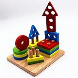 McHo 形合わせ 型はめ 木のおもちゃ 幾何認識 木製 カラフル 知育玩具 赤ちゃん 幼児 子供 おもちゃ