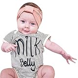 EC新生児赤ちゃん子供男の子女の子ストライプレタープリントロンパースジャンプスーツ服装服 カラー: ホワイト