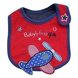 Cute Cartoon Pattern 3 Layer Toddler Baby Waterproof Saliva Towel Baby Bibs (Airplane Pattern) by Br