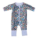 Domybest新生児カバーオール ベビー服 春秋 色付き幾何パターン 0-3歳の赤ちゃんに適して 出産祝い 百日記念 写真小道具 暖かく保つ マテリアルスキン 小さな贈り物を与える