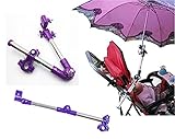 エイダブリューネット(AW-Net)　　ベビーカー用傘スタンド　ロング・関節タイプ　紫