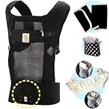 ベビーウエストベルト付エルゴベビー・抱っこ紐 【正規品2年間保証-SG認定付】 パフォーマンス・ヴェントス・ブラック (よだれパッド＋エルゴ収納用ポーチ＋ママ&ベビー両用カバー付）