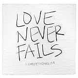モダンバーラップ Modern Burlap おくるみ 1枚 オーガニック コットン モスリン スワドル ブランケット LOVE NEVER FAILS