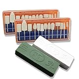(Yullymerry) 鏡面仕上げ用バフ 13本セット×2 研磨材 2種類セット (軸径3mm)