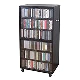 クロシオ CDビデオ収納 ワイド型 ブラウン 幅53cm キャビネット コレクションラック