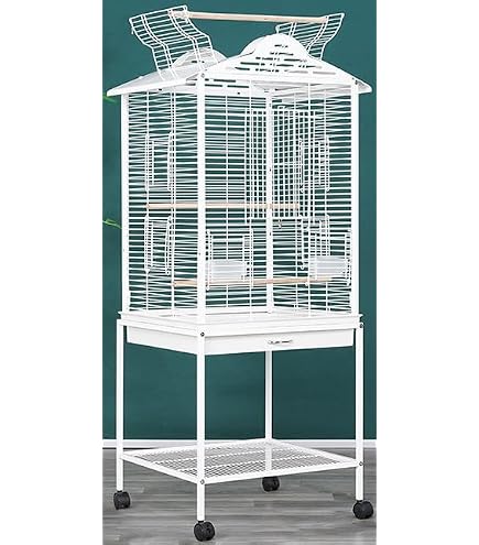 鳥かご 鳥 ケージ 大型 インコ ケージ バードケージ おしゃれ キャスター付 Amazon | Nagine 鳥かご 大型 鳥ケージ 46x46x142cm インコ オウム