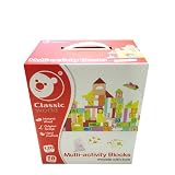 【Classic World】ｸﾗｼｯｸﾜｰﾙﾄﾞ 120ﾋﾟｰｽ入 積み木 どうぶつつみき 天然の木を使ったｵﾘｼﾞﾅﾙﾃﾞｻﾞｲﾝ