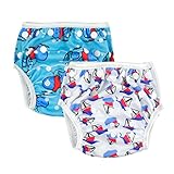 ALVABABY ベビー 再利用可能 スイムパンツ 防水 スイム布 経済的 おむつ 多用途 水着 2枚セット SW01-02-JP