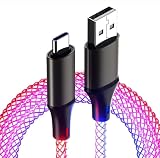 【Type-C USBケーブル 1M/1.5M/2M】RGBイルミネーションケーブル,充電ケーブル, スマホ充電, 高速充電対応, USBケーブル, マルチカラー発光 (2メートル)