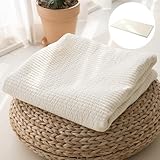 【カバーのみ】 popomi プレイマットカバー イブルカバー 赤ちゃんマットカバー お昼寝マット 厚手 綿100％ 洗える 通気性 吸水性 プレイマットの汚れ防止 厚さ4cmのプレイマットに対応 収納バッグ付き (ホワイト, 140×200㎝)