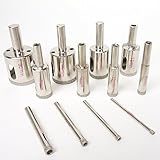 RedBeryl 超硬 ダイヤモンド コア ドリル コアビット 12本セット 3mm～30mm ガラス タイル 穴あけ 切削 工具 (12本セット)