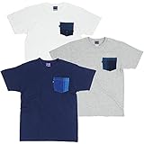 [namino-oto] 琉球藍染め パッチポケット 半袖Ｔシャツ 男女兼用