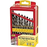 IVY Classic 10493 21-Piece M2 High Speed Steel Drill Bit Set, 118-Degree Point, Reduced Shank, Sturd