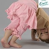 アトピーの子も安心　100％オーガニックコットン：スカートレギンス　ローズ　（18-24か月）