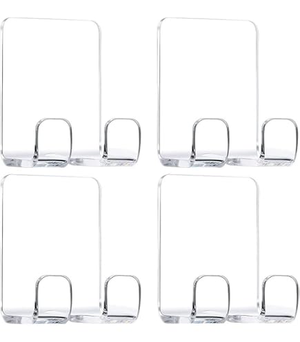 Bamada Razor Holder Shower Hooks - 2 Pack, Self Adhesive Or Caddy Hanging, Heavy Duty For Razors & Towels