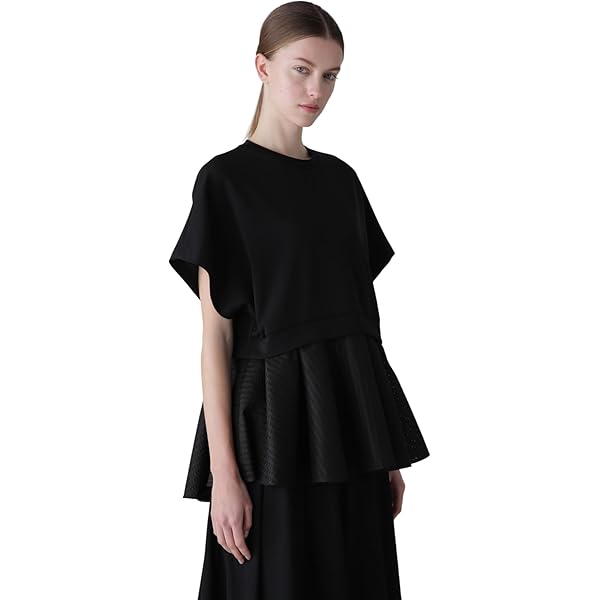 Amazon.co.jp: [アドーア] ケープブラウス (バイカラー) / レディース  