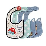 BABYHOOD ベビー　ビブbaby６重 柔らかい360度回転可よだれかけ スナップビブ (三枚U)