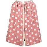 ガールズ|キッズ|水着[up TEMPO]ラップタオル巻きタオル|綿100％|プール|スイミング|着替えタオル|バスタオル|ドット柄|女の子 60×120cm ピンク