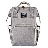 マザーズバッグ Hoshiki ママバッグ 大容量 リュックハンドバッグ ベビー用品収納 母向け 大きめ ポケット付き ツーピーススーツ 防水 軽量 出産準備出産祝い（グレー）
