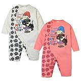 (グレー/80cm)ベビー服 女の子 カバーオール Whole ホール 長袖 ミニ裏毛 りんご柄 ネコ ロゴプリント 前開き スナップボタン 女児 ベビー