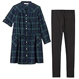 アビックス マミールナ マタニティパジャマ長袖 授乳口付き(起毛ブラックウォッチ) M-L グリーン 綾織・スムース 377484