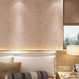 (ハンメロ)HANMEROリビング 部屋 ふすま diy リフォーム用おしゃれなリボン柄壁紙 のりなし はがせる ビニールクロス 1ロール（53cm×10m）ベージュ