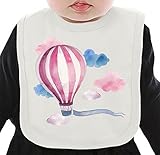 Hot air balloon ネクタイを有する有機ビブ Medium
