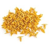 DealMux 100個バン車3×2ミリメートルの穴フェンダープラスチックリベットファスナーオレンジ