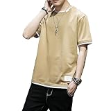 [Goodfeel] Tシャツ 夏服 メンズ 半袖 無地 大きい おおきい サイズ 軽い 柔らかい ファッション シルエット おしゃれ 人気 重ね着風