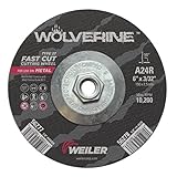 Weiler 5/8'-11 Arbor, 3/32' Thickness, 6' Diameter, A24R Grit, Type 27 Cutting Wheel [並行輸入品]