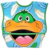 Dex Baby Dura-bib Big Mouth - (Cow, Duck, Lion, Turtle) 6-24 Months (Duck) by DEX [並行輸入品]