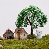Fityle 4個セット　　ミニチュア　　ハウス　マイクロ風景装飾　　DIY　樹脂製　ドールハウス　　工芸品　　妖精の庭　