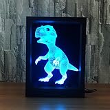 dobeshop 3d Illusionフォトフレームリモートコントロールマルチ色USBナイトライトデスクランプユニークなノベルティギフト誕生日ホーム部屋装飾子供おもちゃ db3dlfp004