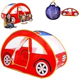 Dazzling Toys Kids Pop-up Car Play Tent - Easy Pop-up and Twist-fold to Store Compactly and Neat - 1