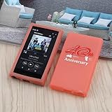 に適合する ソニーウォークマンNW-A105 NW-A105HN NW-A106 NW-A106HN A107 NW-A100Tps MP3音楽プレーヤー 用 ソフトシリコン製耐衝撃性保護シェルケースカバー (夕焼けレッド)