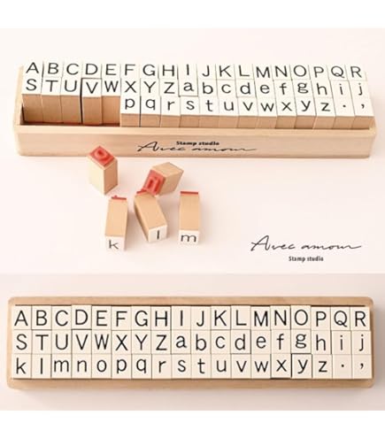 Amazon.co.jp: スタンプ工房愛 アルファベットスタンプセット