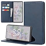 【Hamany】 galaxy a41 ケース 手帳型 ギャラクシーa41 スマホケース カード収納 sc41a ケース SCV48 耐衝撃 耐久性 耐摩擦 横置きスタンド機能 マグネット式 galaxya41スマホケース レザー カバー -ヴィンテージ ブルー