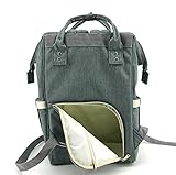 DEWEL マザーズバッグ　ママバック　リュックサック　ママ用　大容量　出産祝い　旅行バック (緑色)
